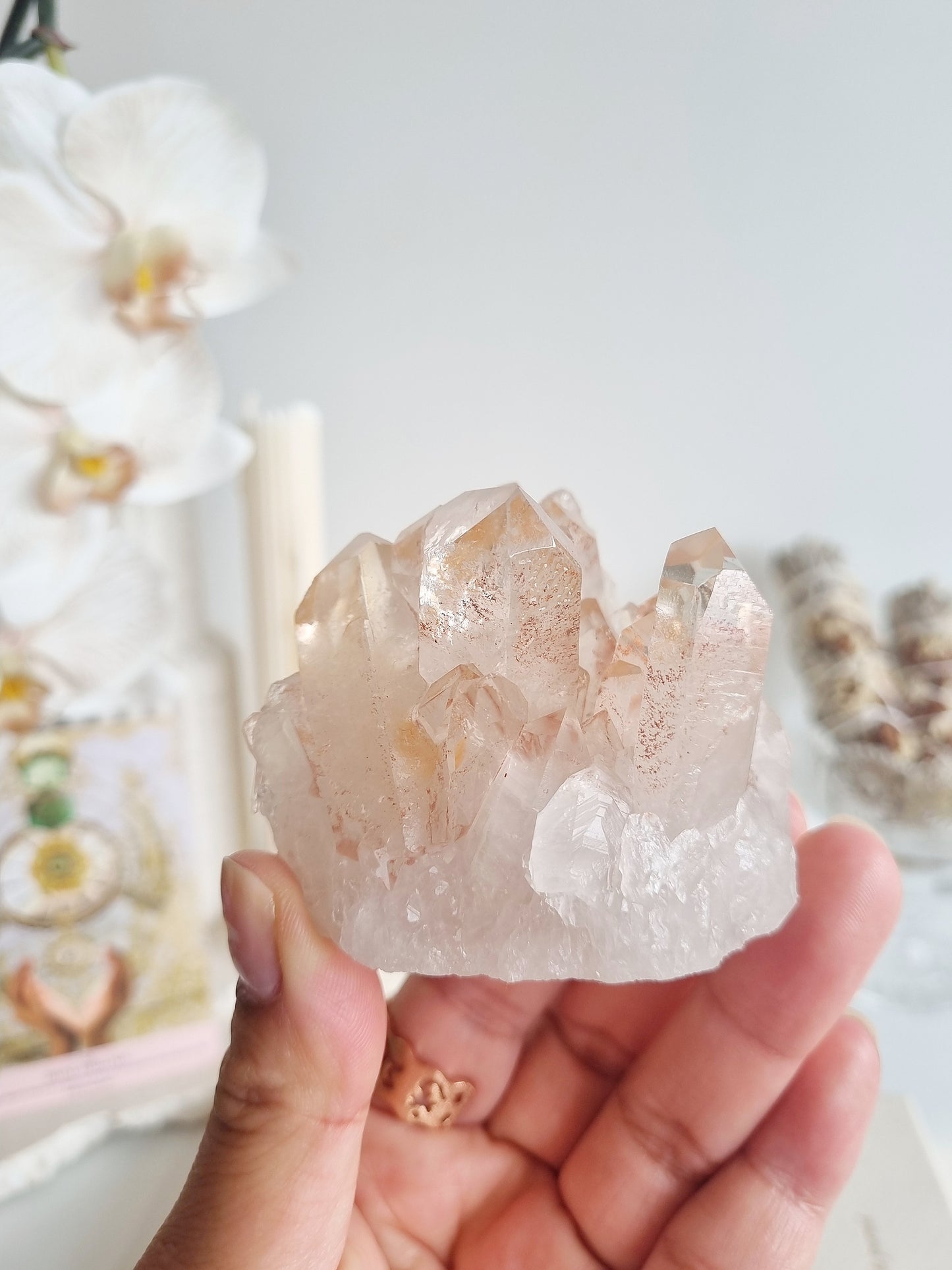 Lithium Iron Oxide Quartz Cluster