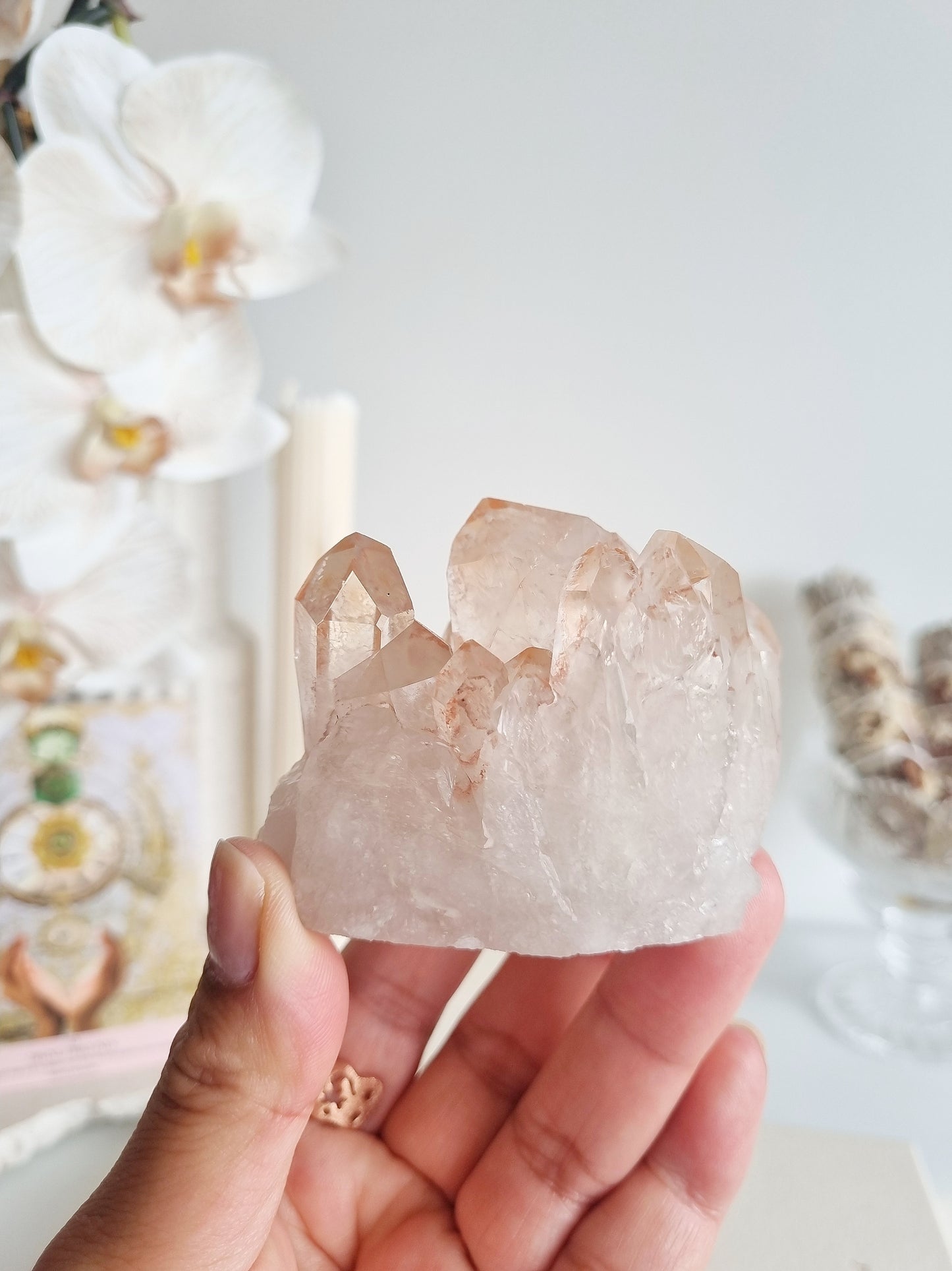 Lithium Iron Oxide Quartz Cluster