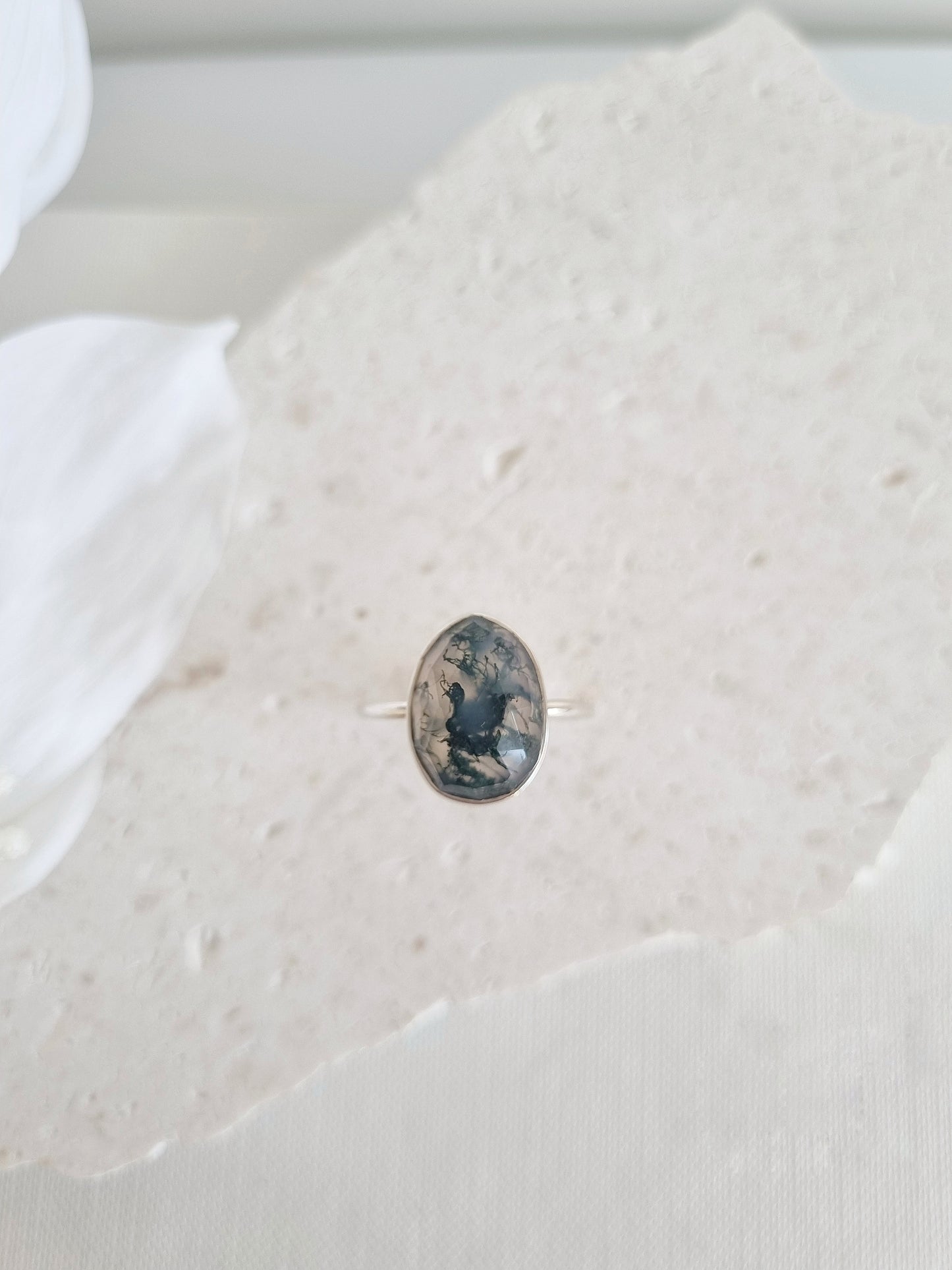 Moss Agate Ring | Size 7