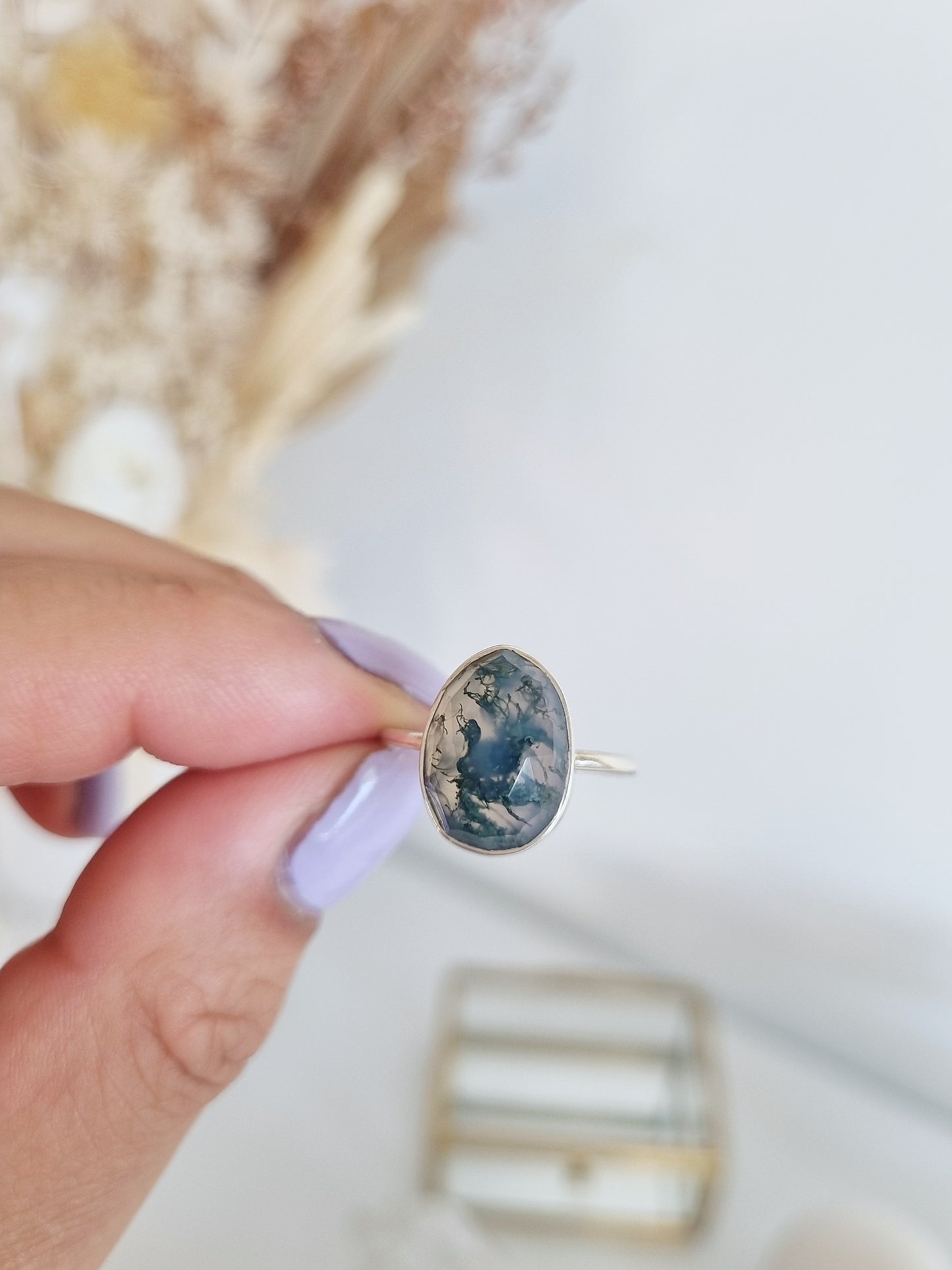Moss Agate Ring | Size 7