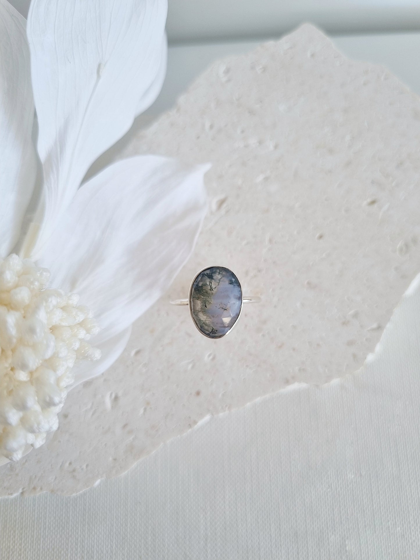 Moss Agate Ring | Size 7
