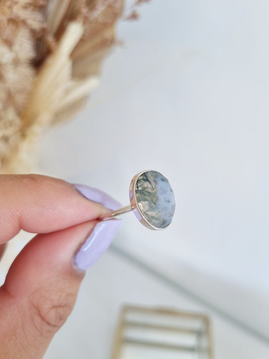 Moss Agate Ring | Size 7