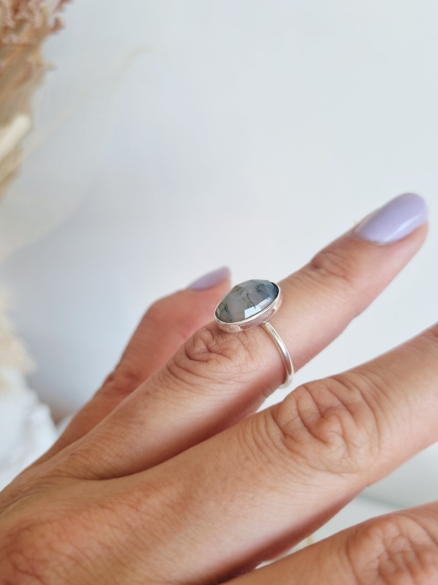 Moss Agate Ring | Size 7