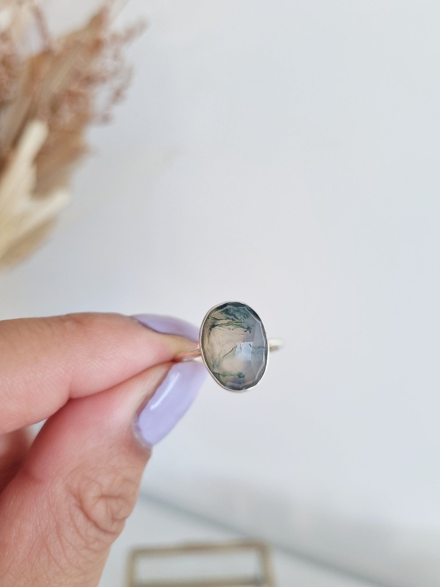 Moss Agate Ring | Size 7