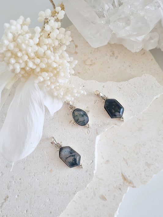 Moss Agate pendant #3