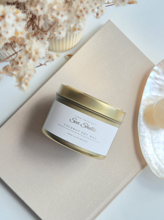 Sea Shells Travel Candle