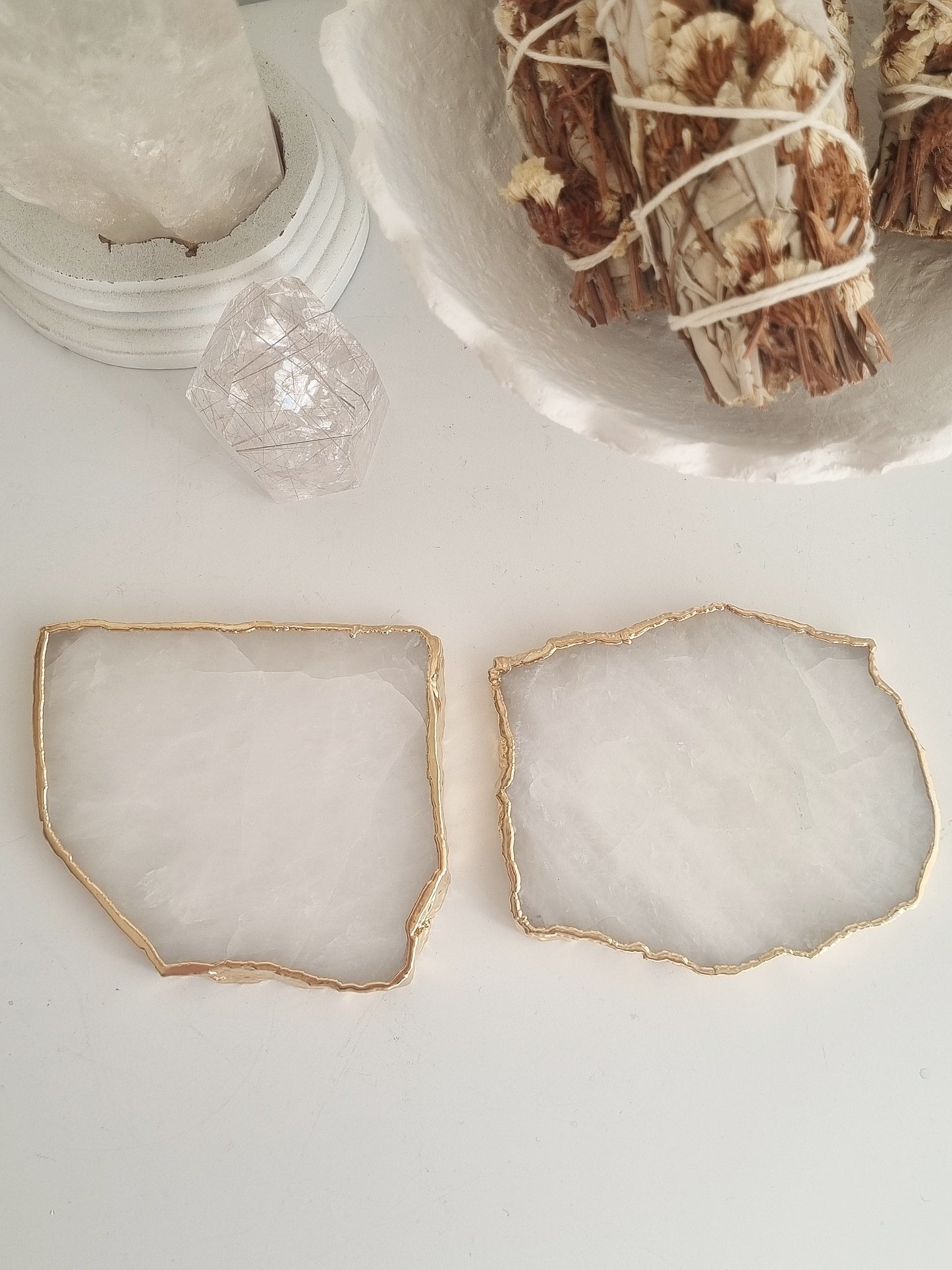 Clear Quartz Coasters