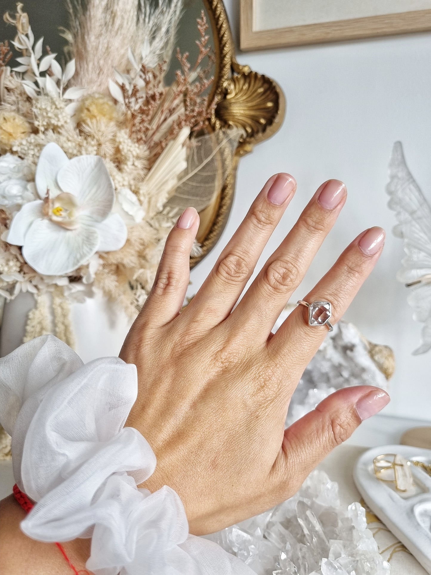 Clear Balochistan Pakimer Ring | Size 8