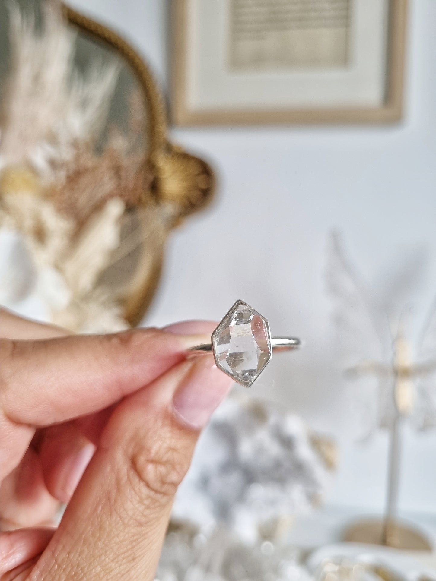 Clear Balochistan Pakimer Ring | Size 11