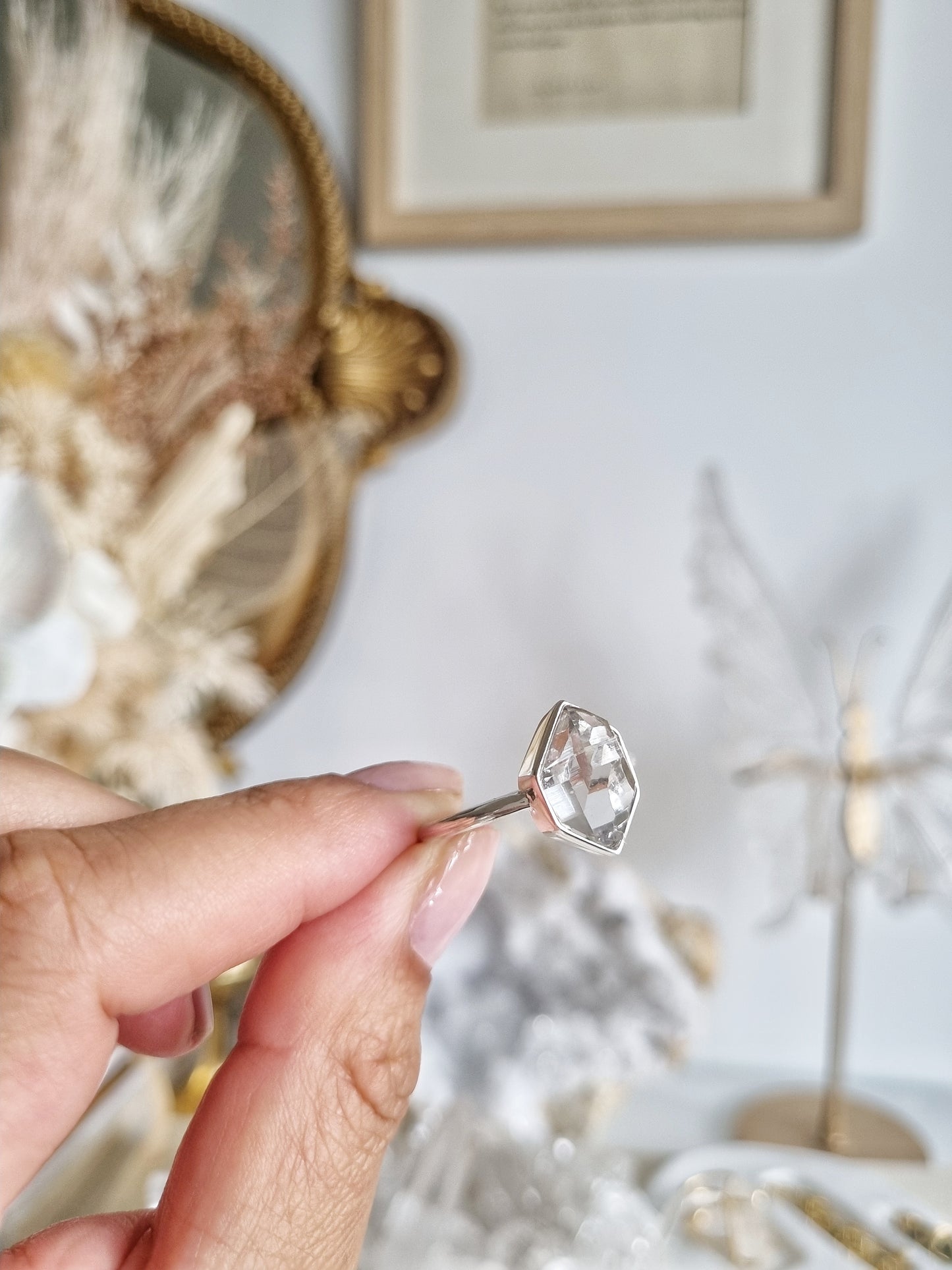 Clear Balochistan Pakimer Ring | Size 11