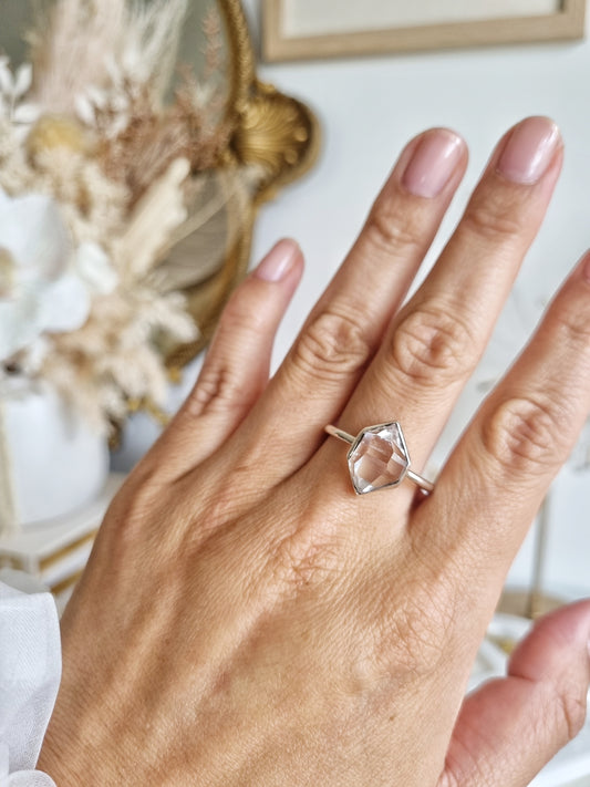 Clear Balochistan Pakimer Ring | Size 12