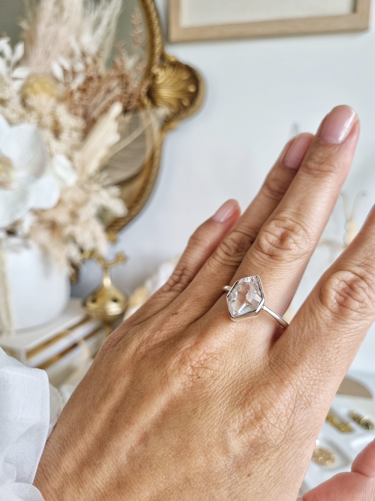Clear Balochistan Pakimer Ring | Size 12