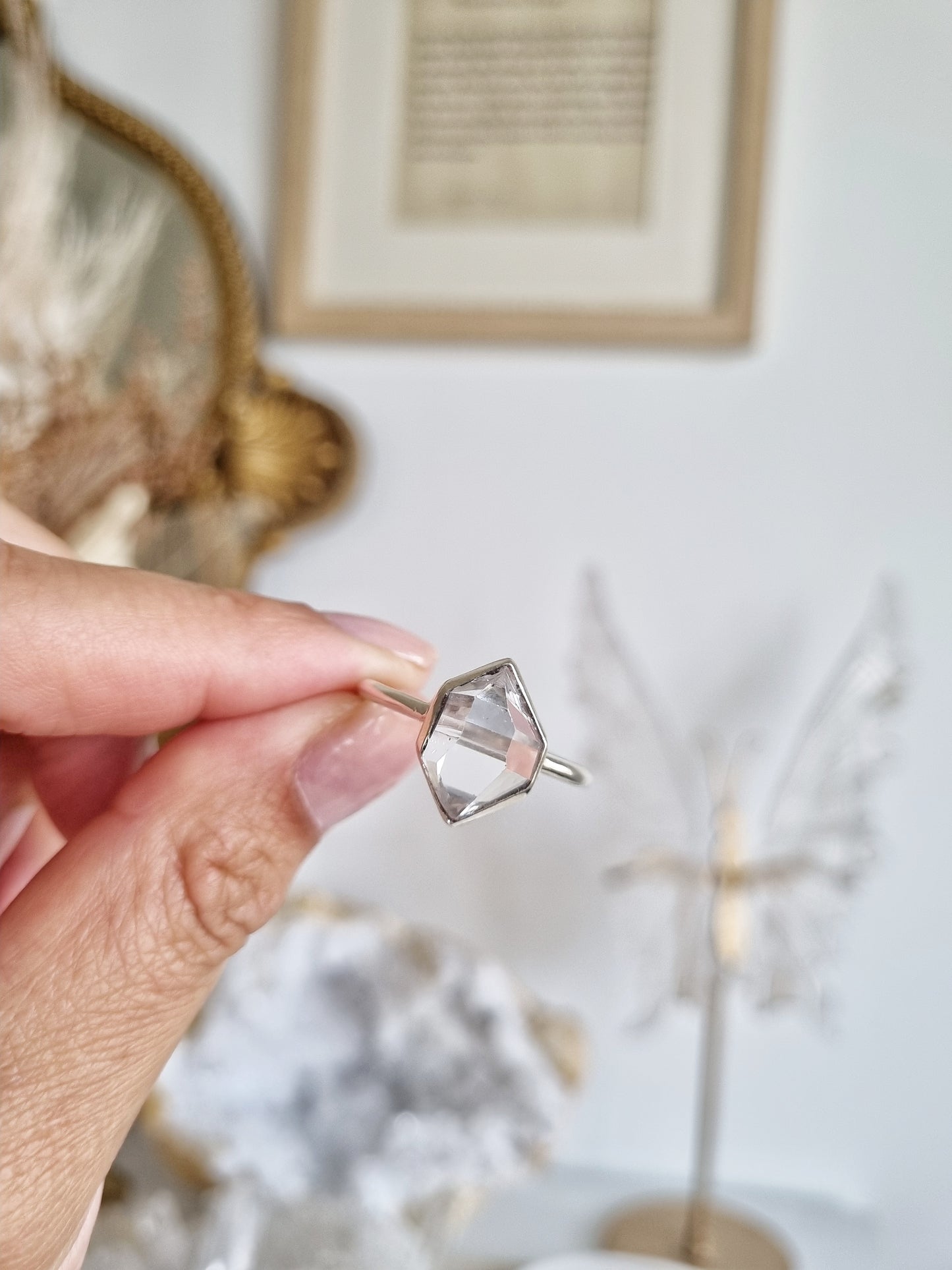 Clear Balochistan Pakimer Ring | Size 12
