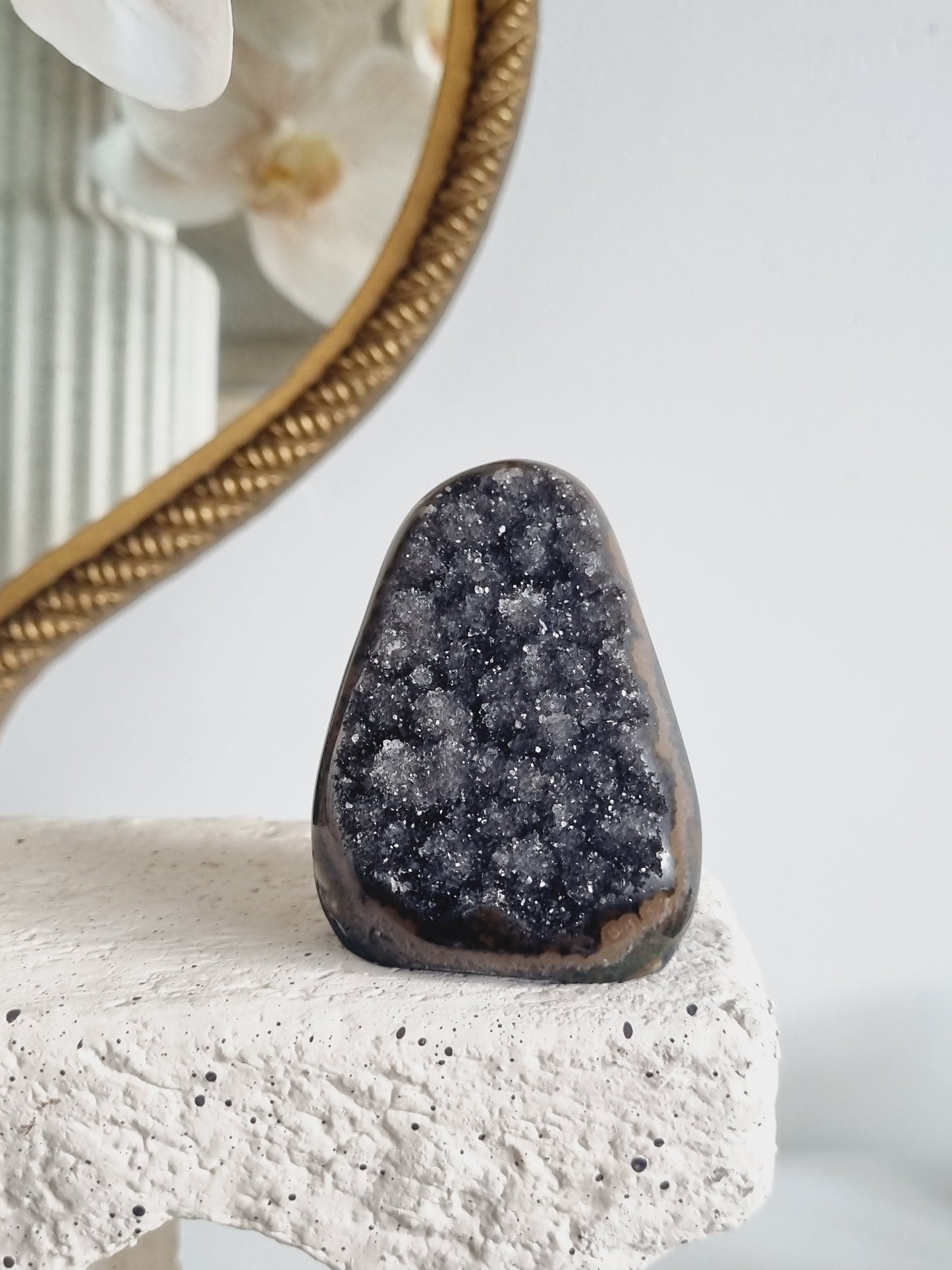 Black Rainbow Amethyst Geode