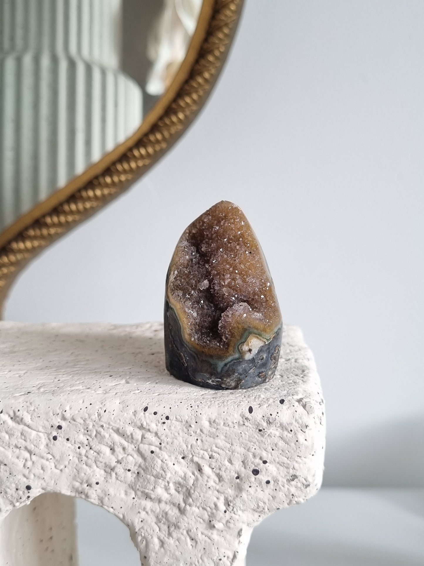 Brown Rainbow Amethyst Geode