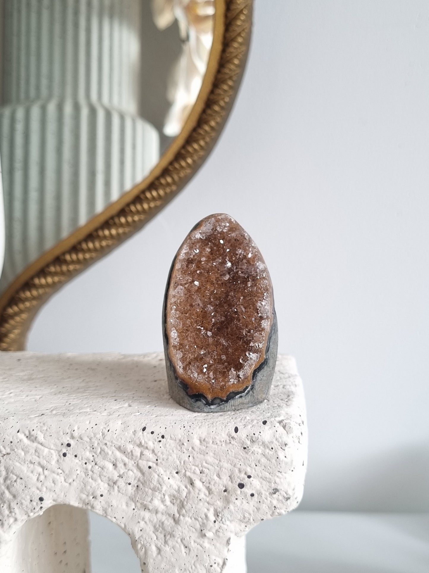 Orange Rainbow Amethyst Geode