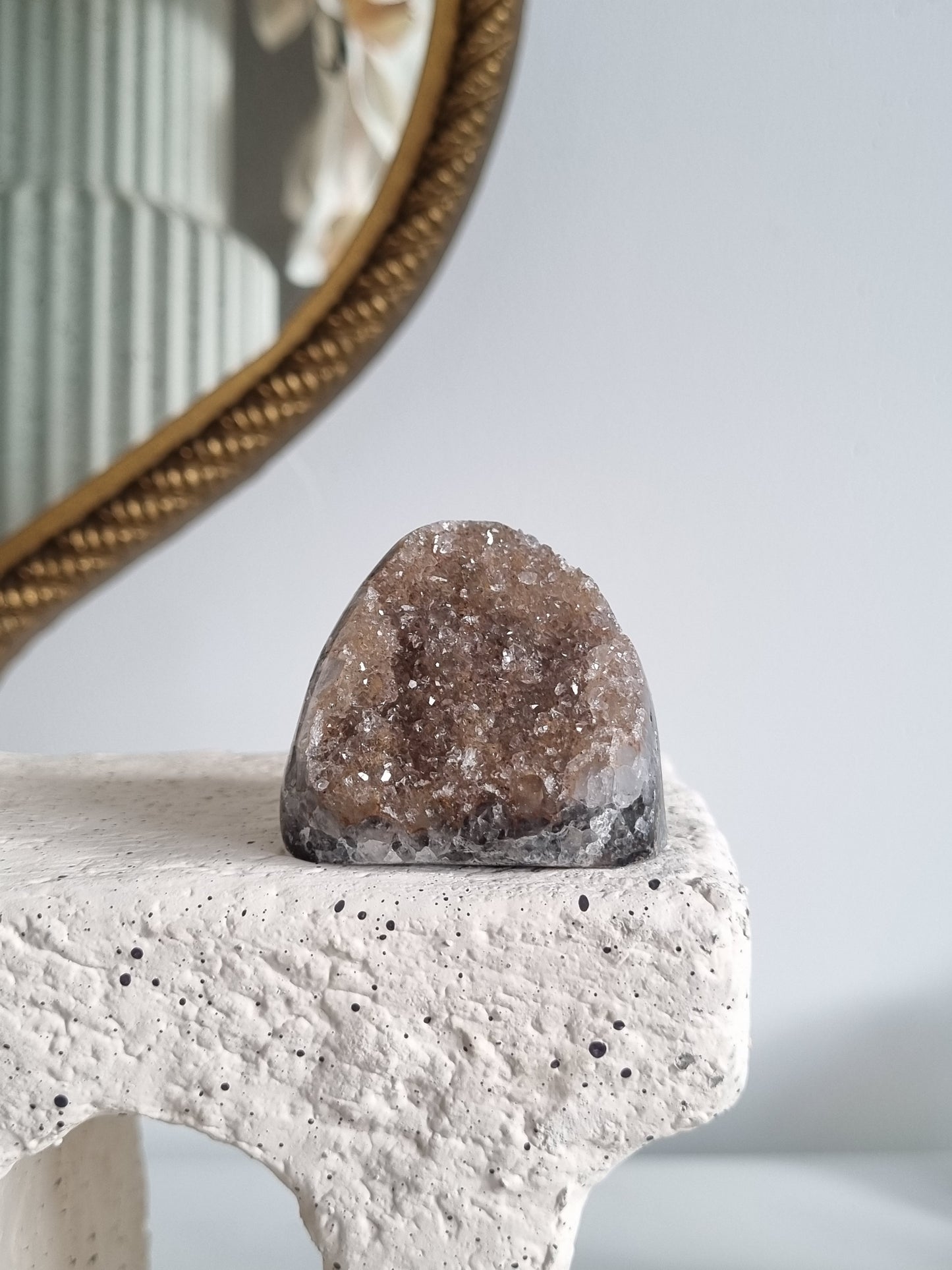 Brown Rainbow Amethyst Geode