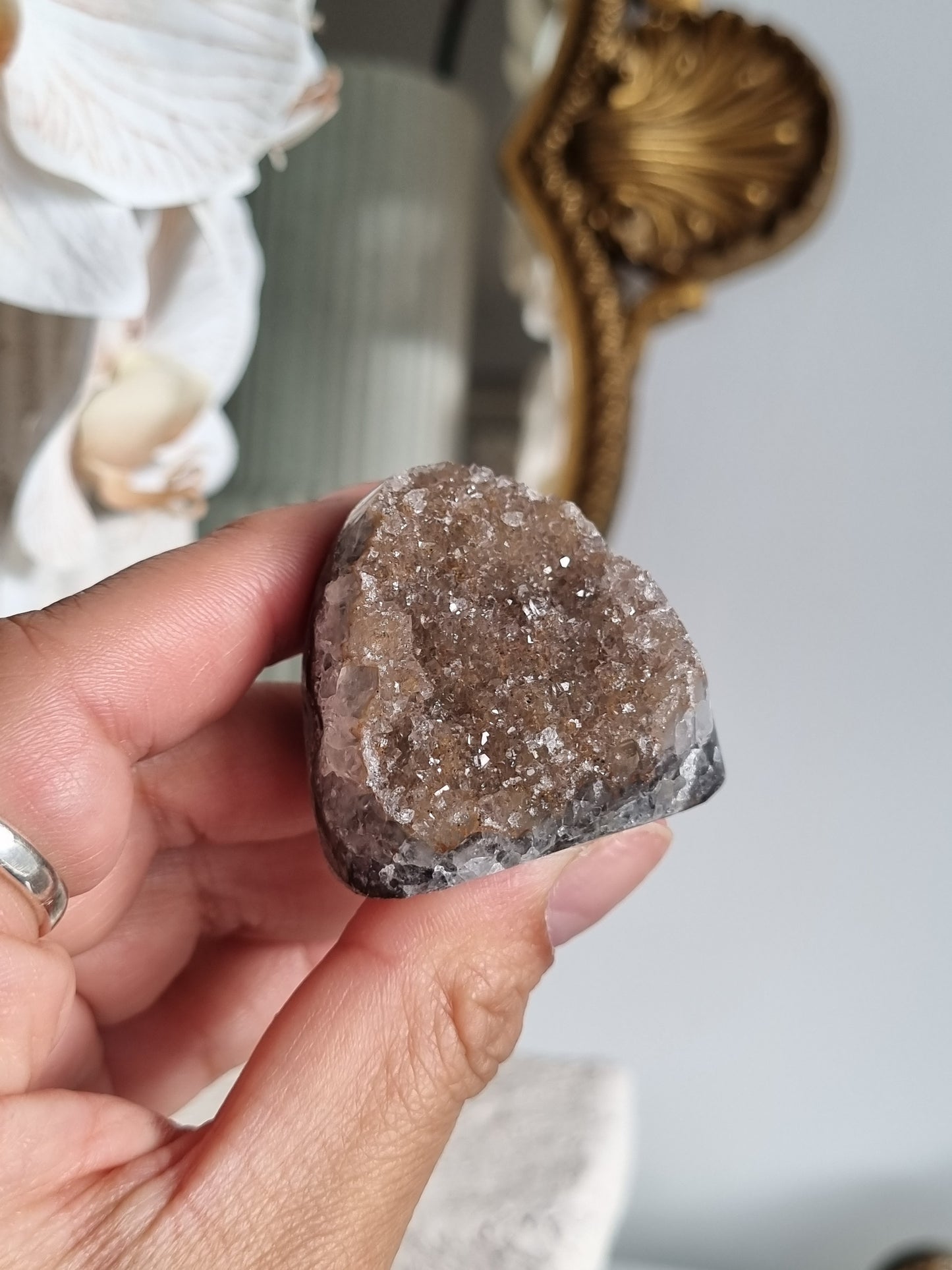 Brown Rainbow Amethyst Geode