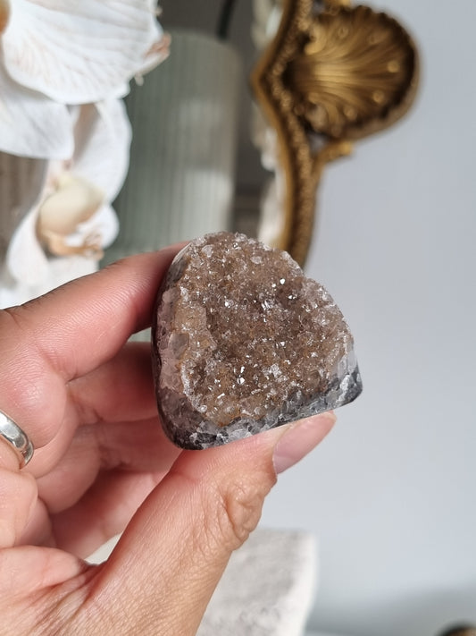Brown Rainbow Amethyst Geode