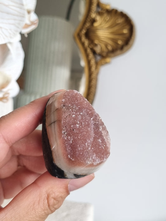 Pink Rainbow Amethyst Geode