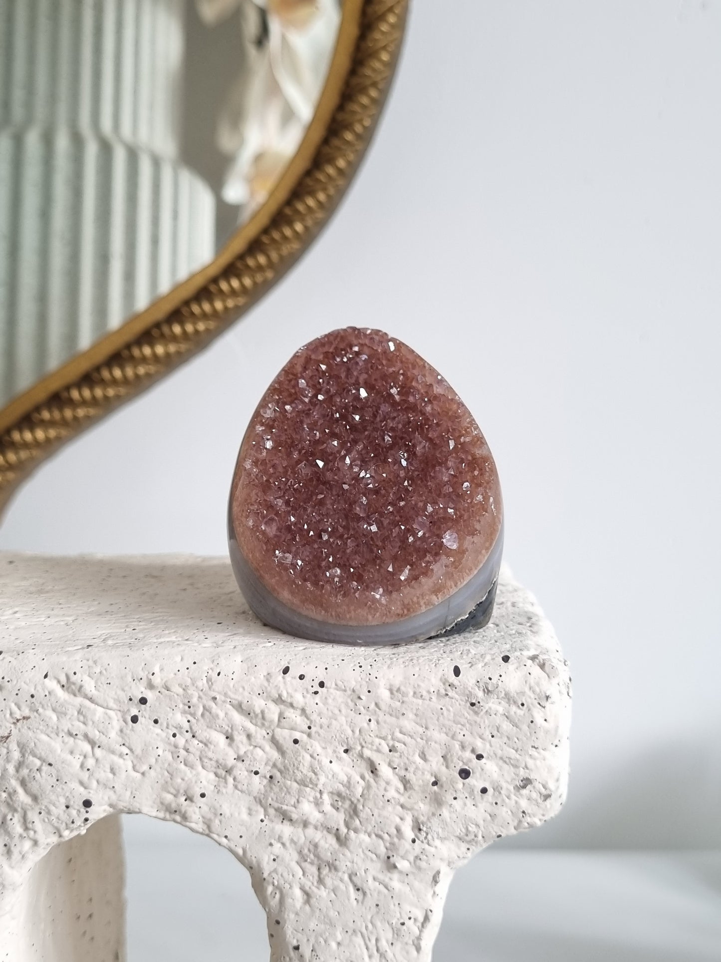 Pink Rainbow Amethyst Geode