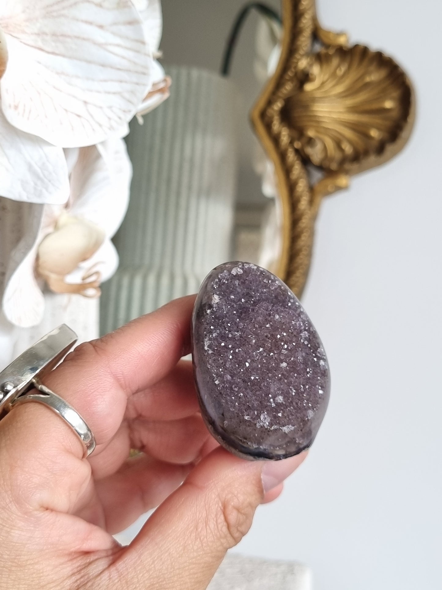 Lavender Rainbow Amethyst Geode