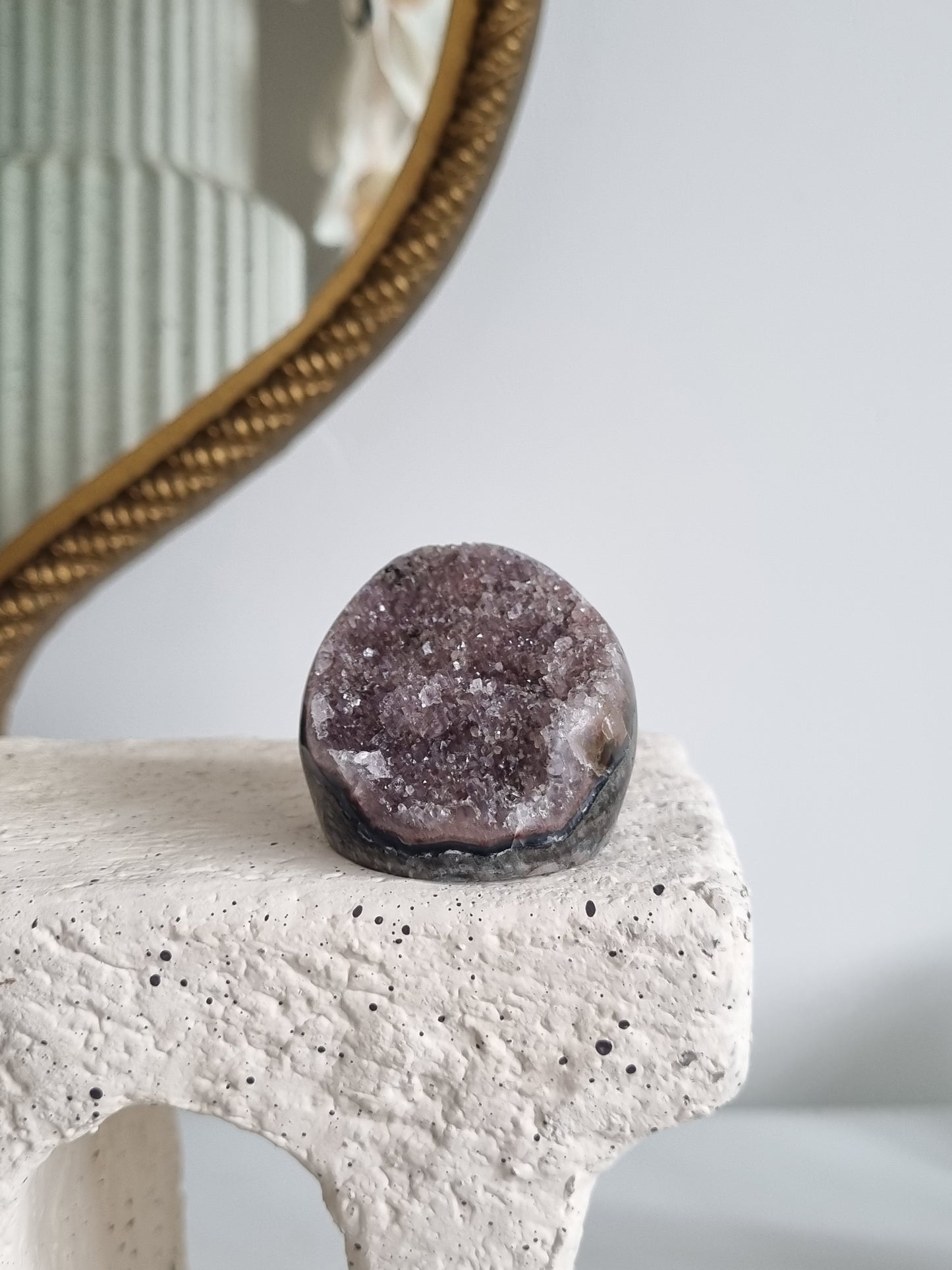 Lavender Rainbow Amethyst Geode