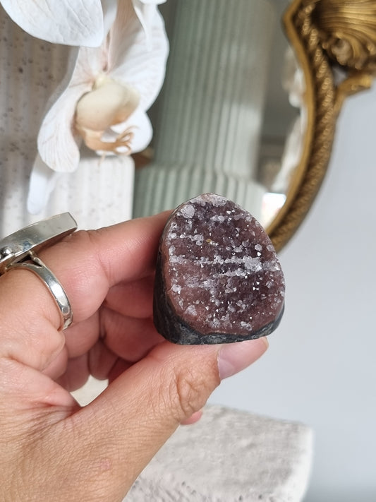 Mauve Rainbow Amethyst Geode