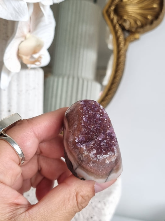 Orange Purple Rainbow Amethyst Geode