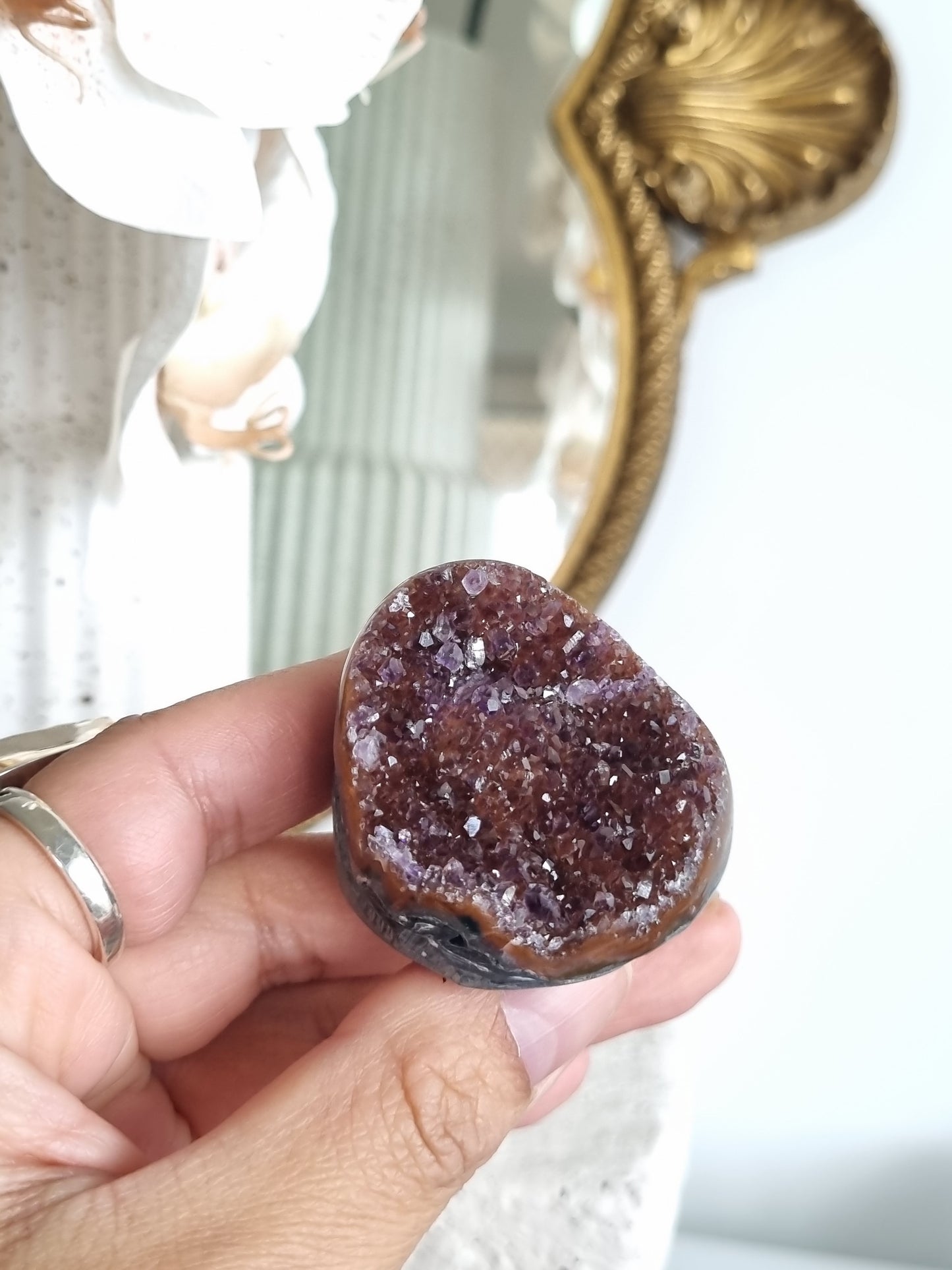 Red Purple Rainbow Amethyst Geode