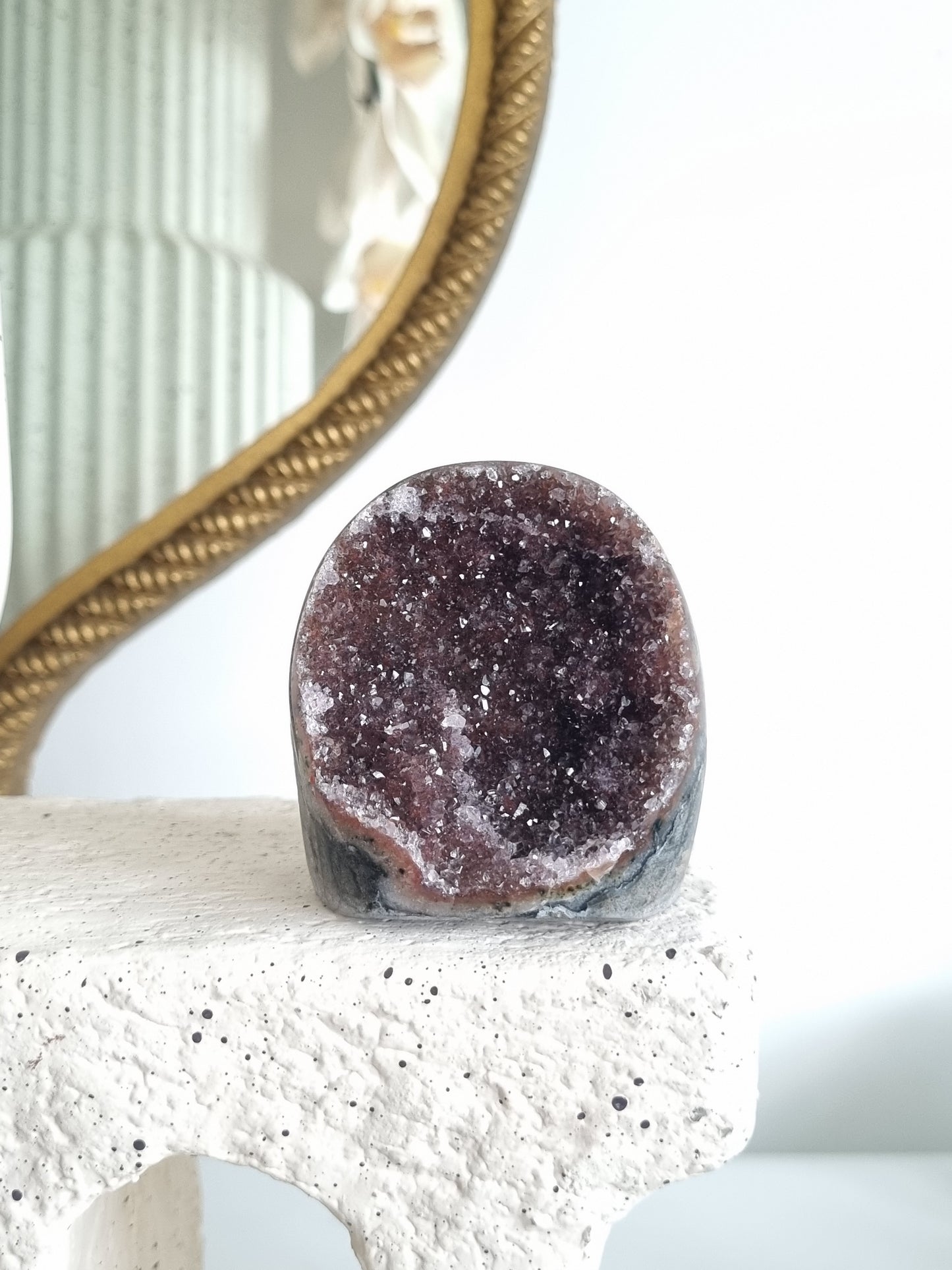 Brown Rainbow Amethyst Geode