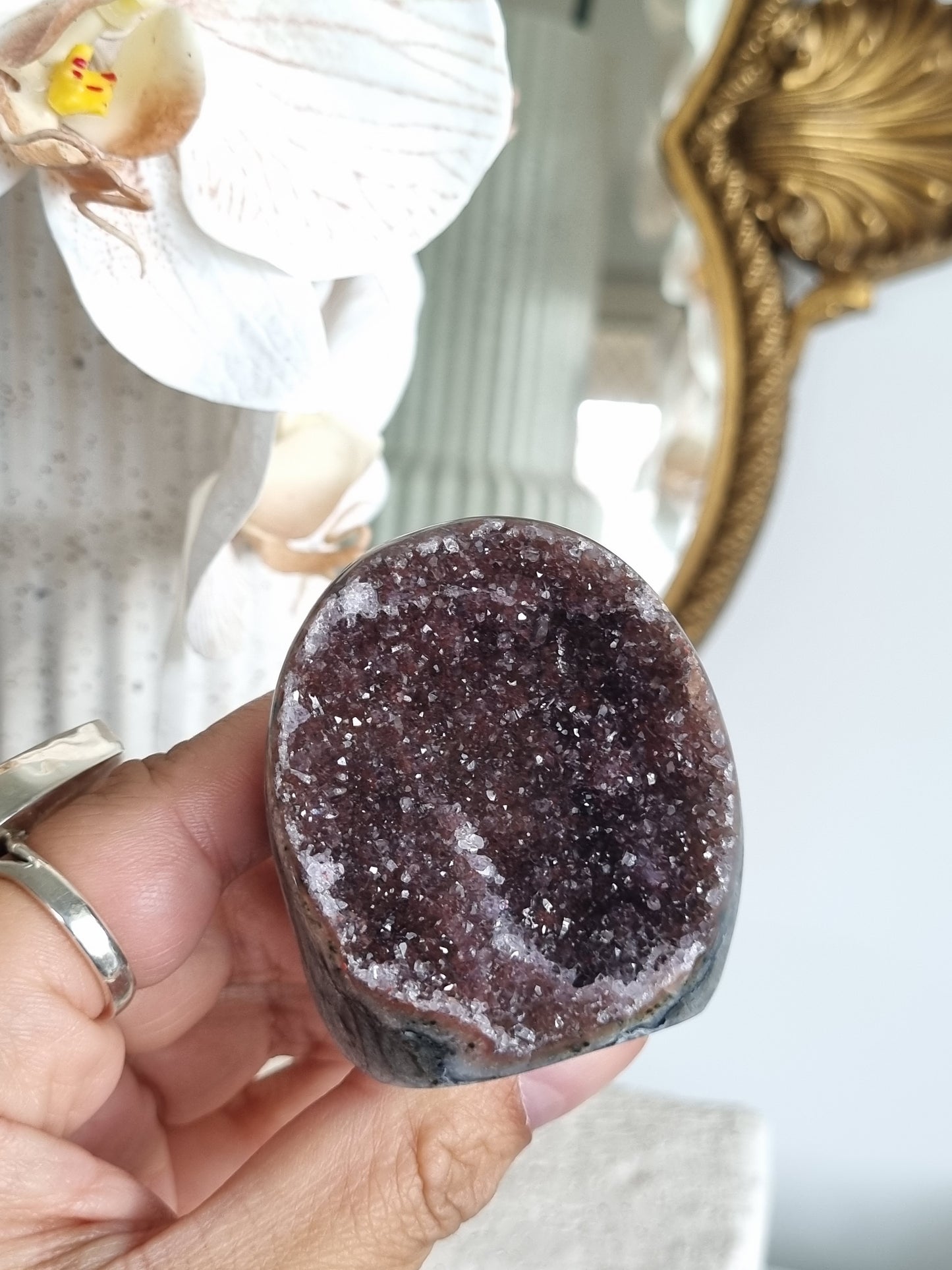 Brown Rainbow Amethyst Geode