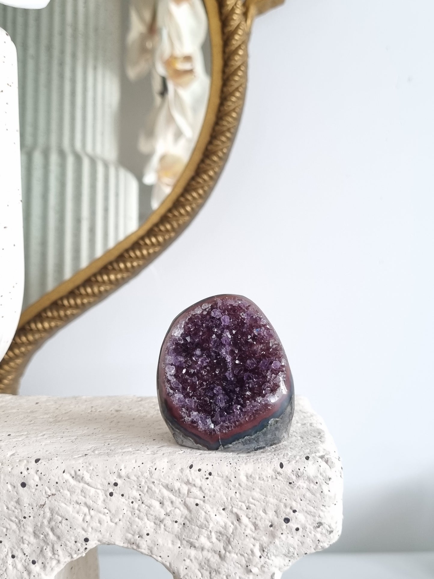 Dark Red Purple Amethyst Geode