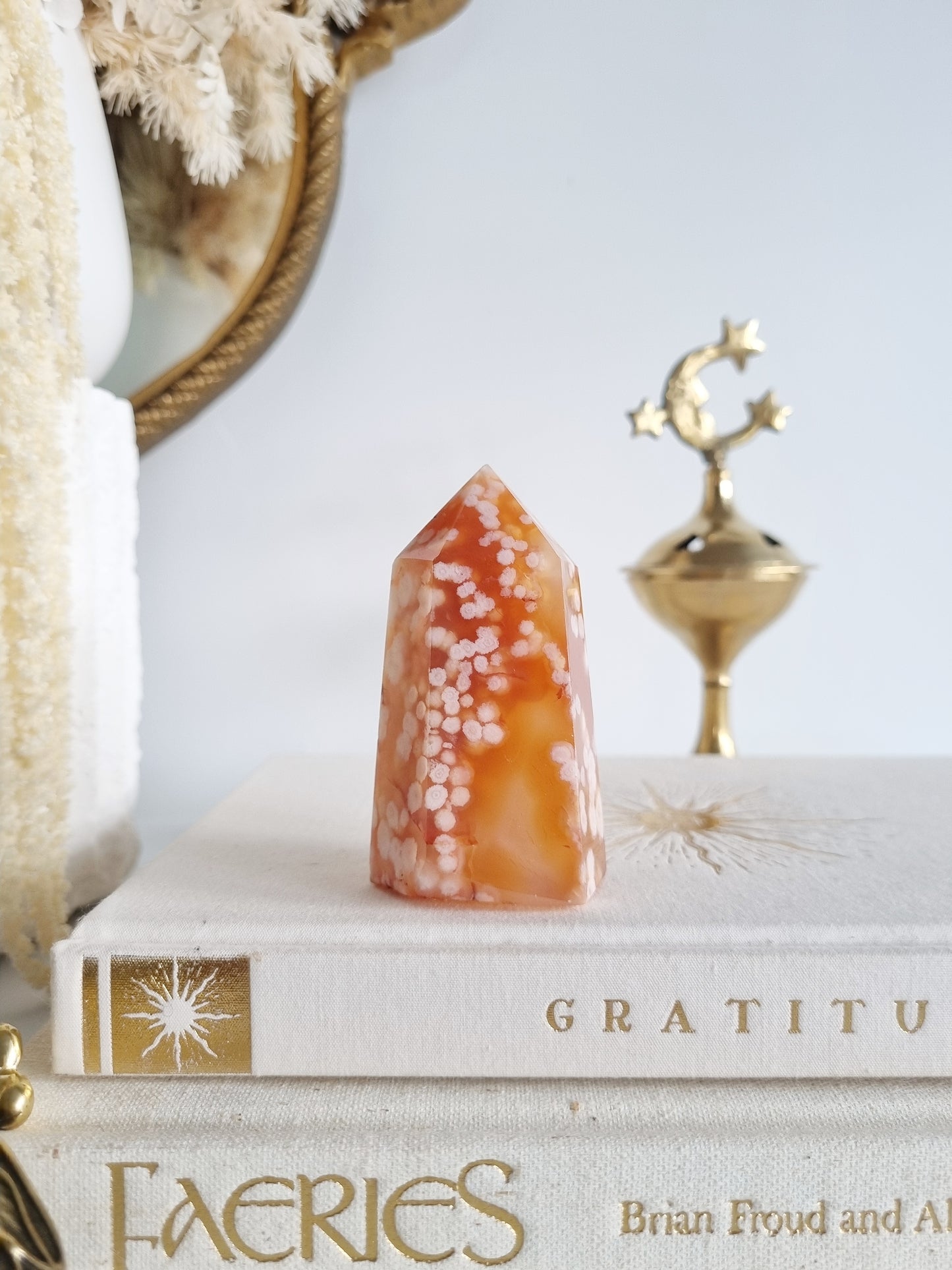 Carnelian Flower Agate Point | CFA3