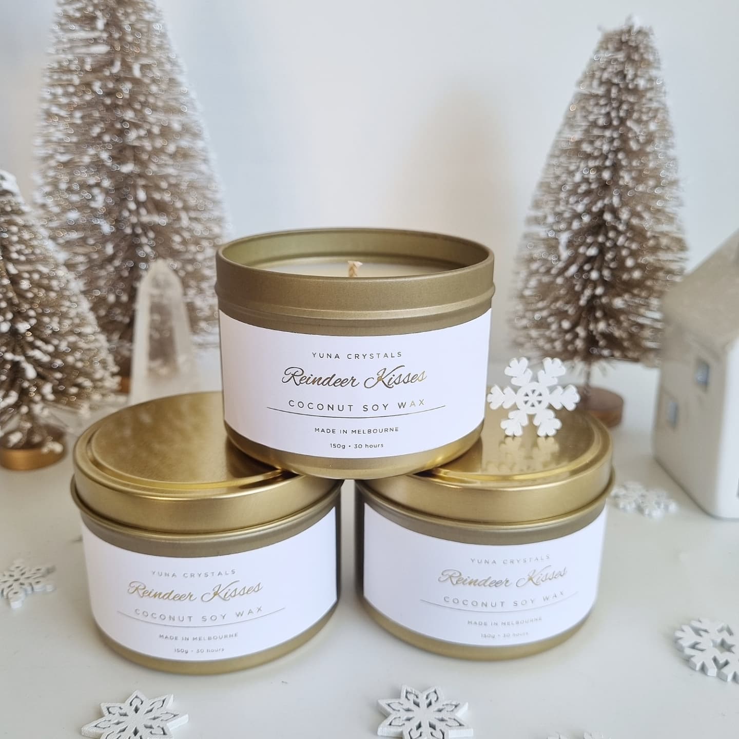 Reindeer Kisses Travel Candle