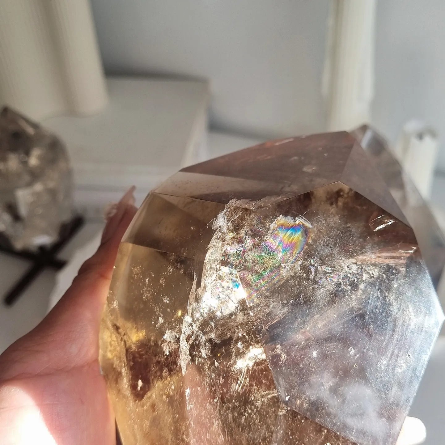 Smoky Quartz DT On Stand