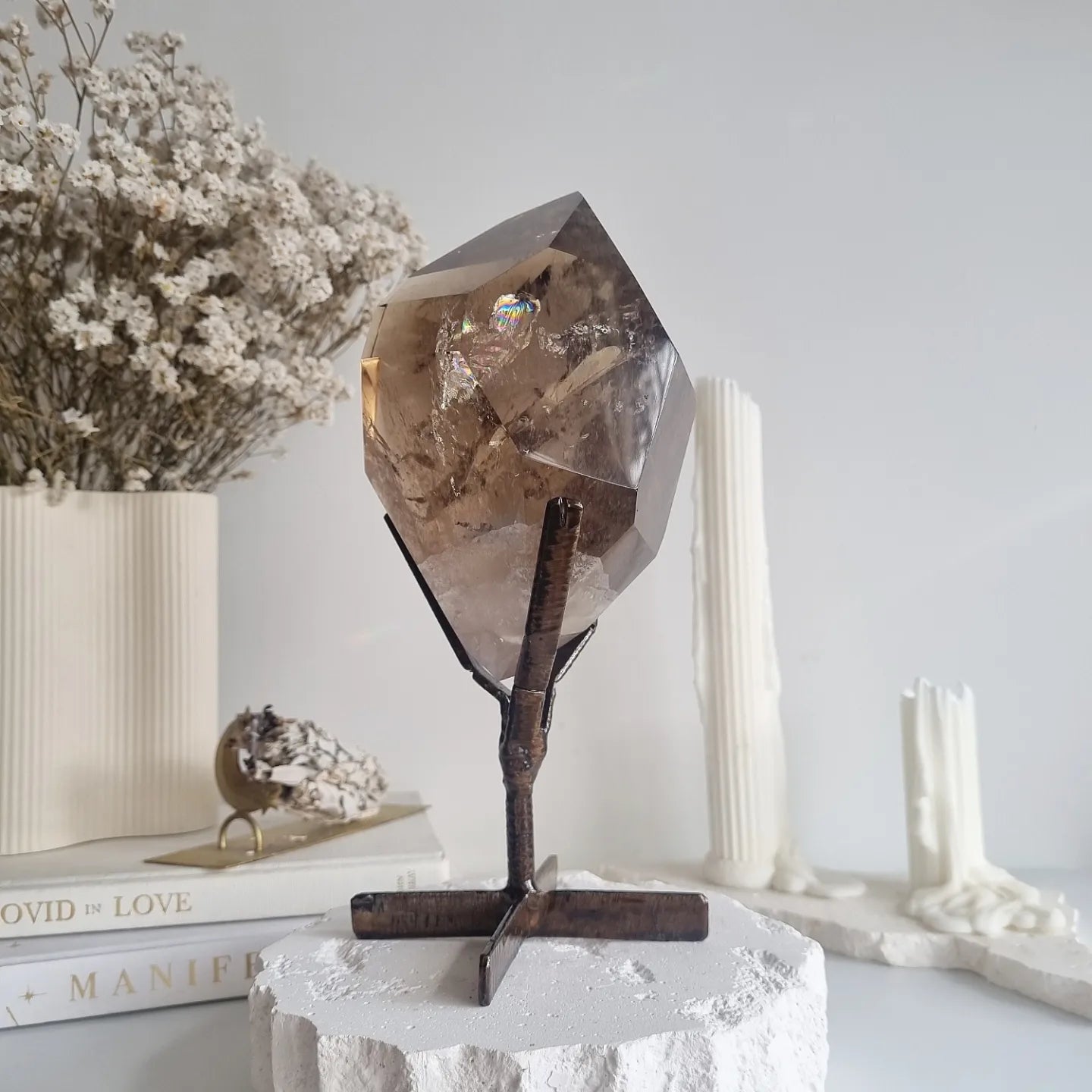 Smoky Quartz DT On Stand