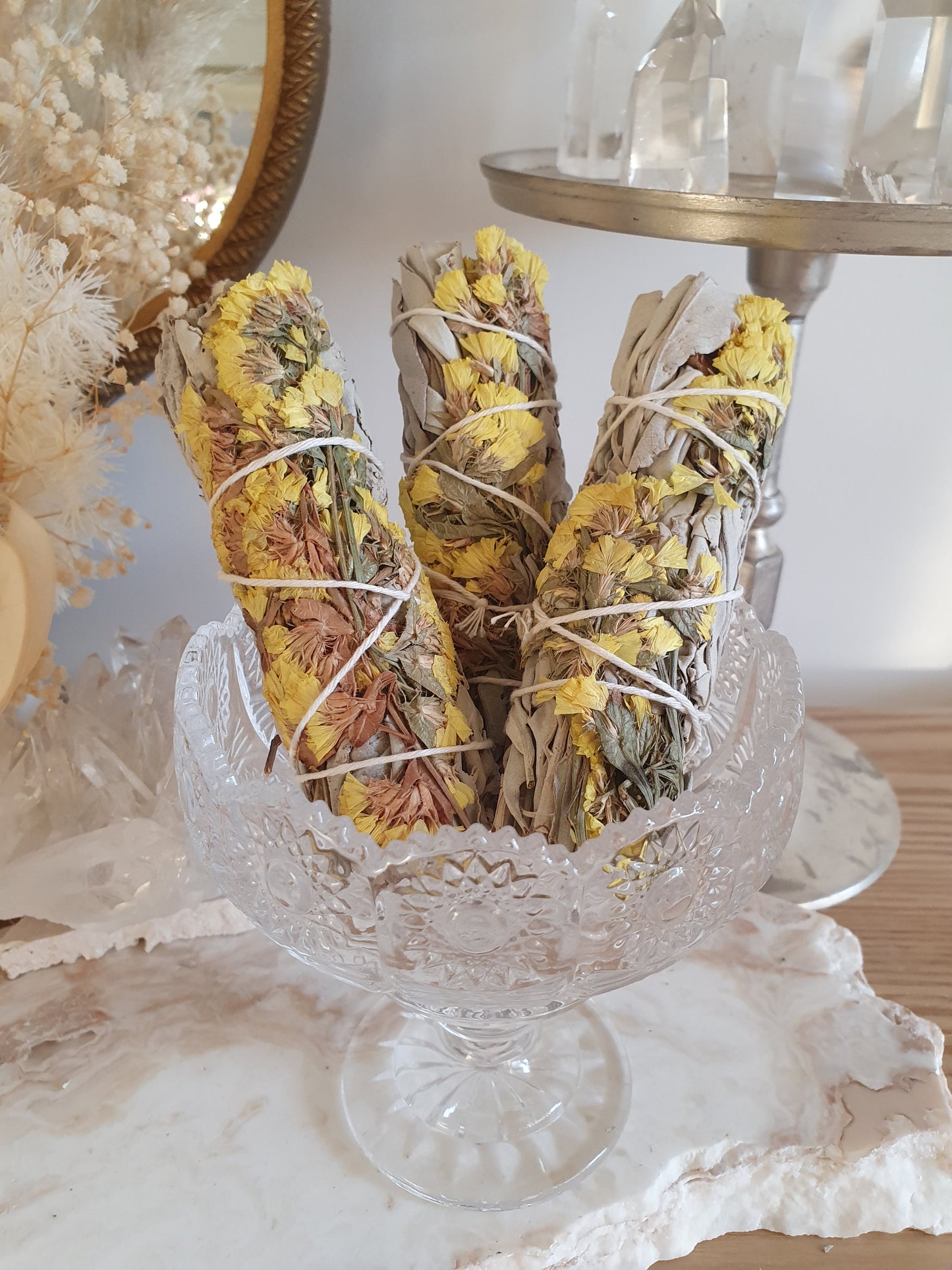 Sage Wand | Yellow Sinuata