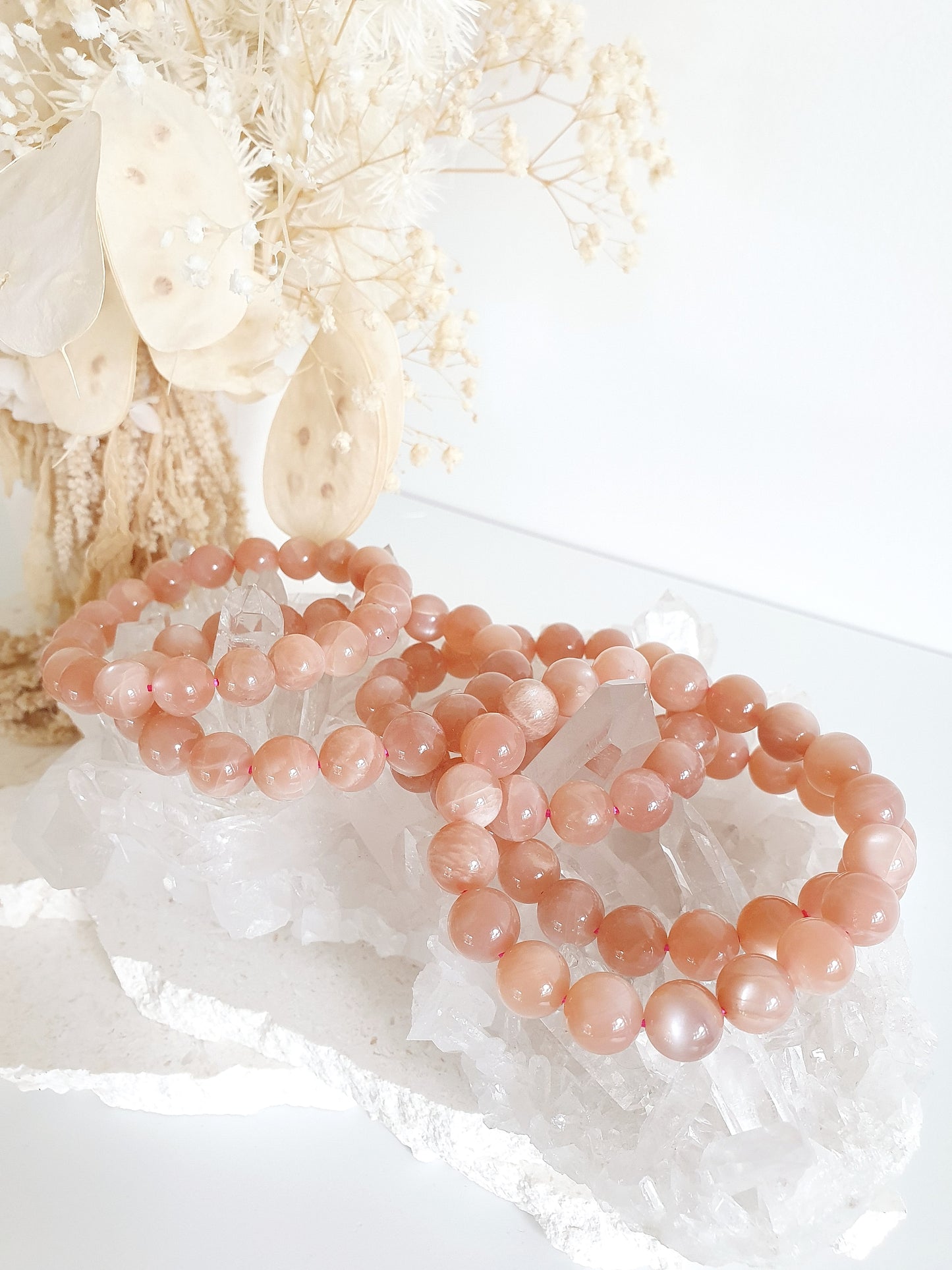 Peach Moonstone Bracelet