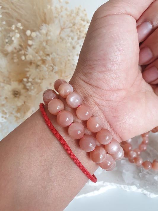 Peach Moonstone Bracelet