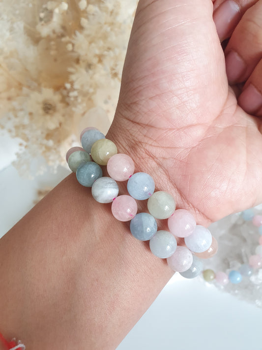 Morganite Mixed Beryl Bracelet