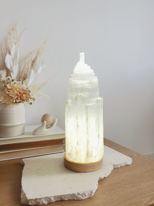 Selenite Lamp Medium