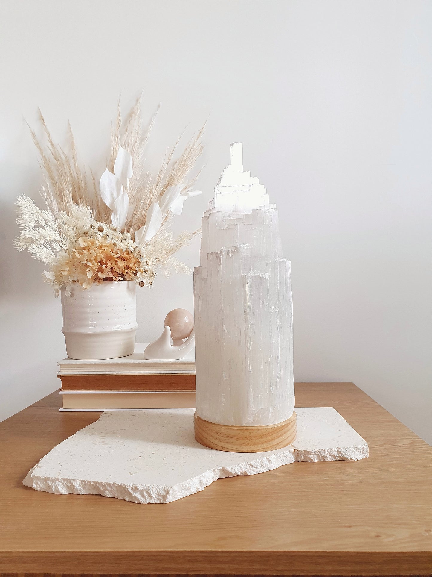 Selenite Lamp Medium