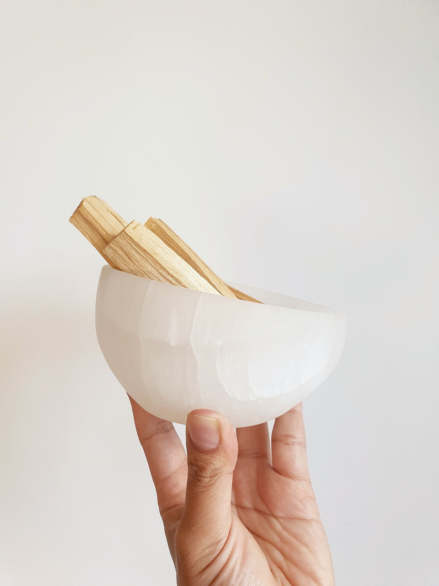 Selenite Dipped Edge Bowl