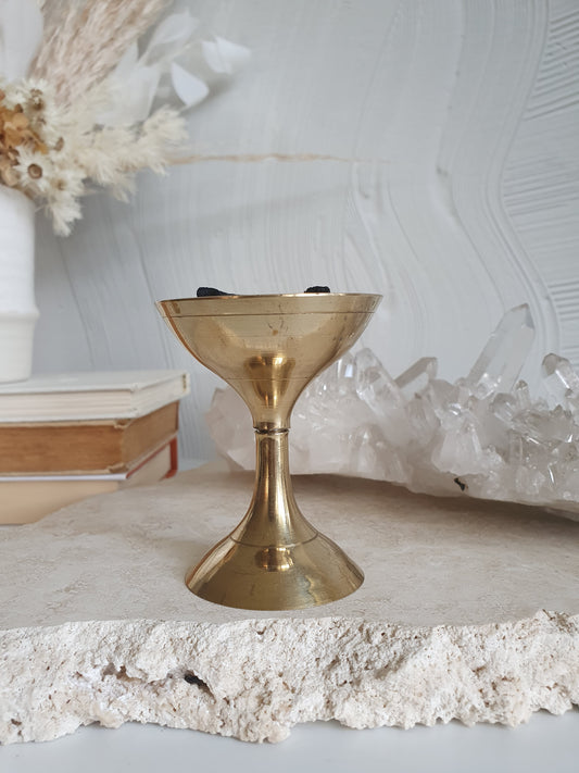 Brass Moon Incense Burner