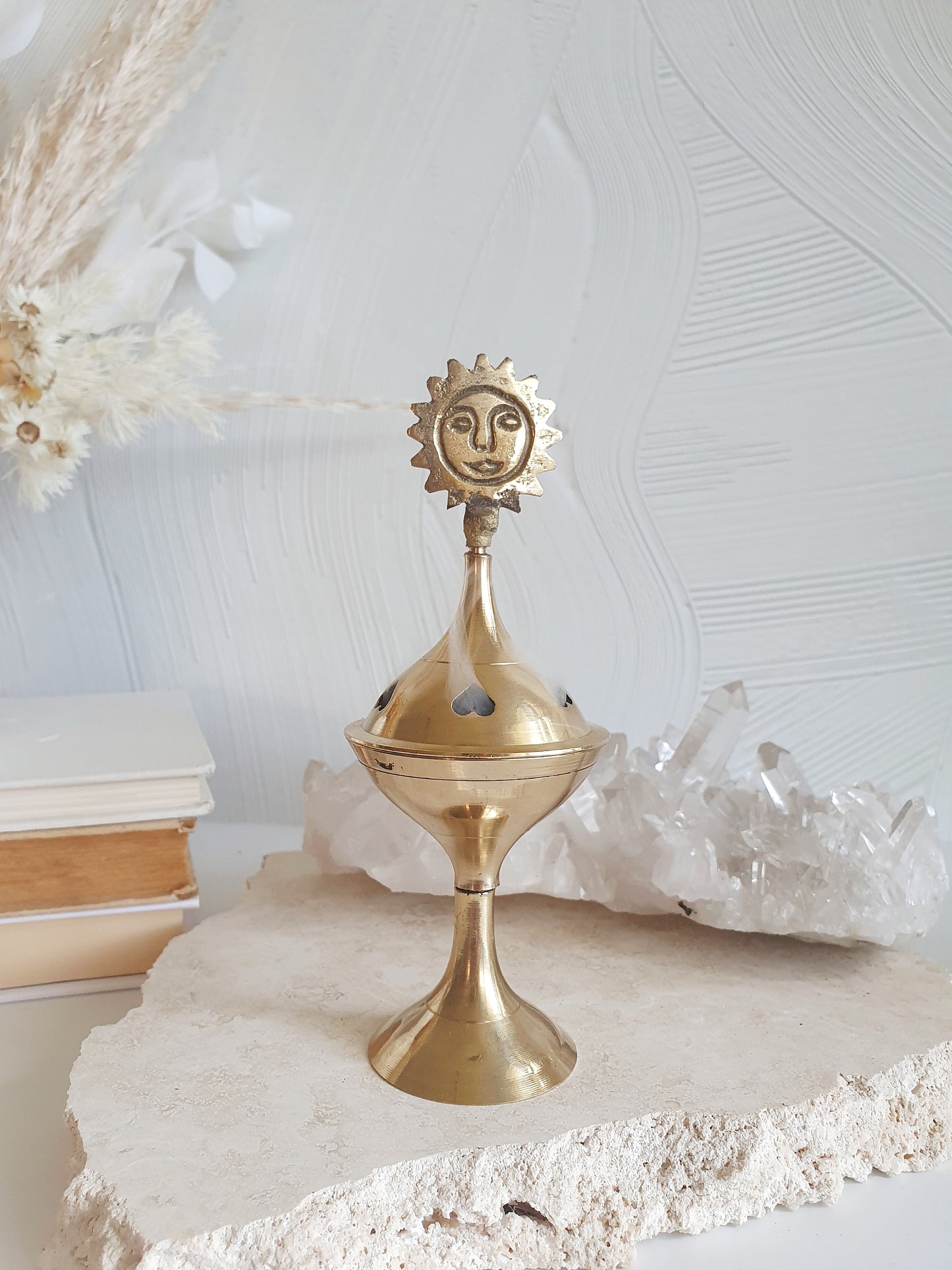 Brass Sun Incense Burner