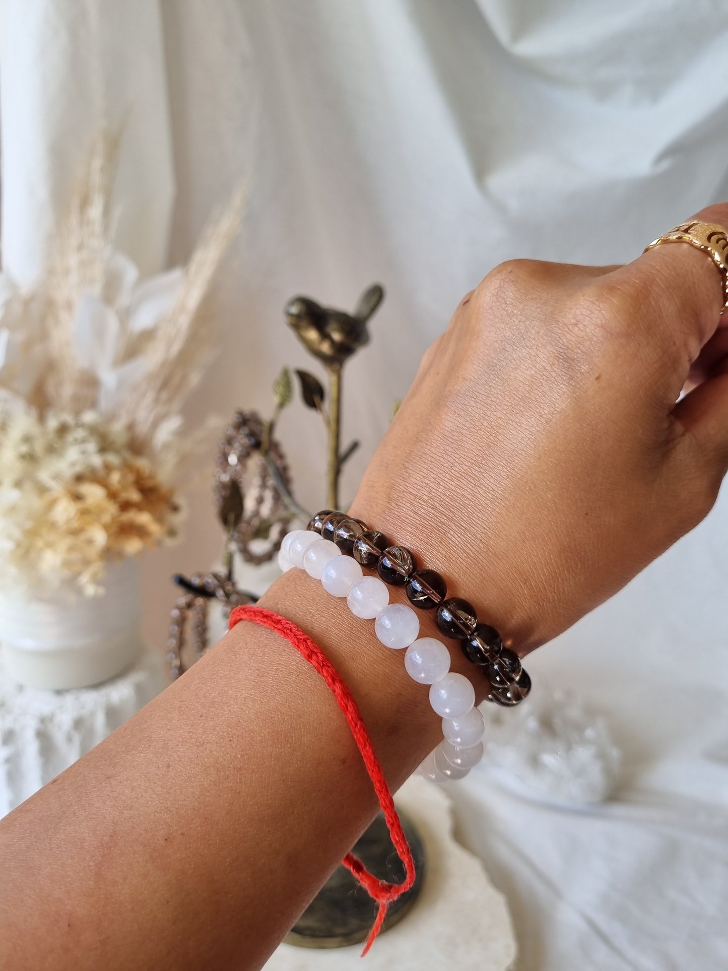 Smoky Quartz Stretch Bracelet | 8mm beads