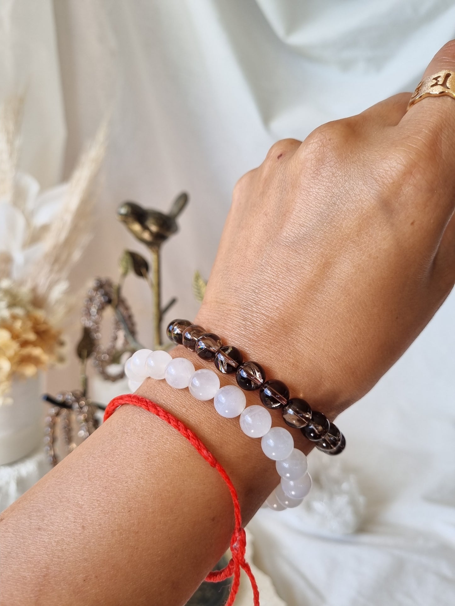 Smoky Quartz Stretch Bracelet | 8mm beads
