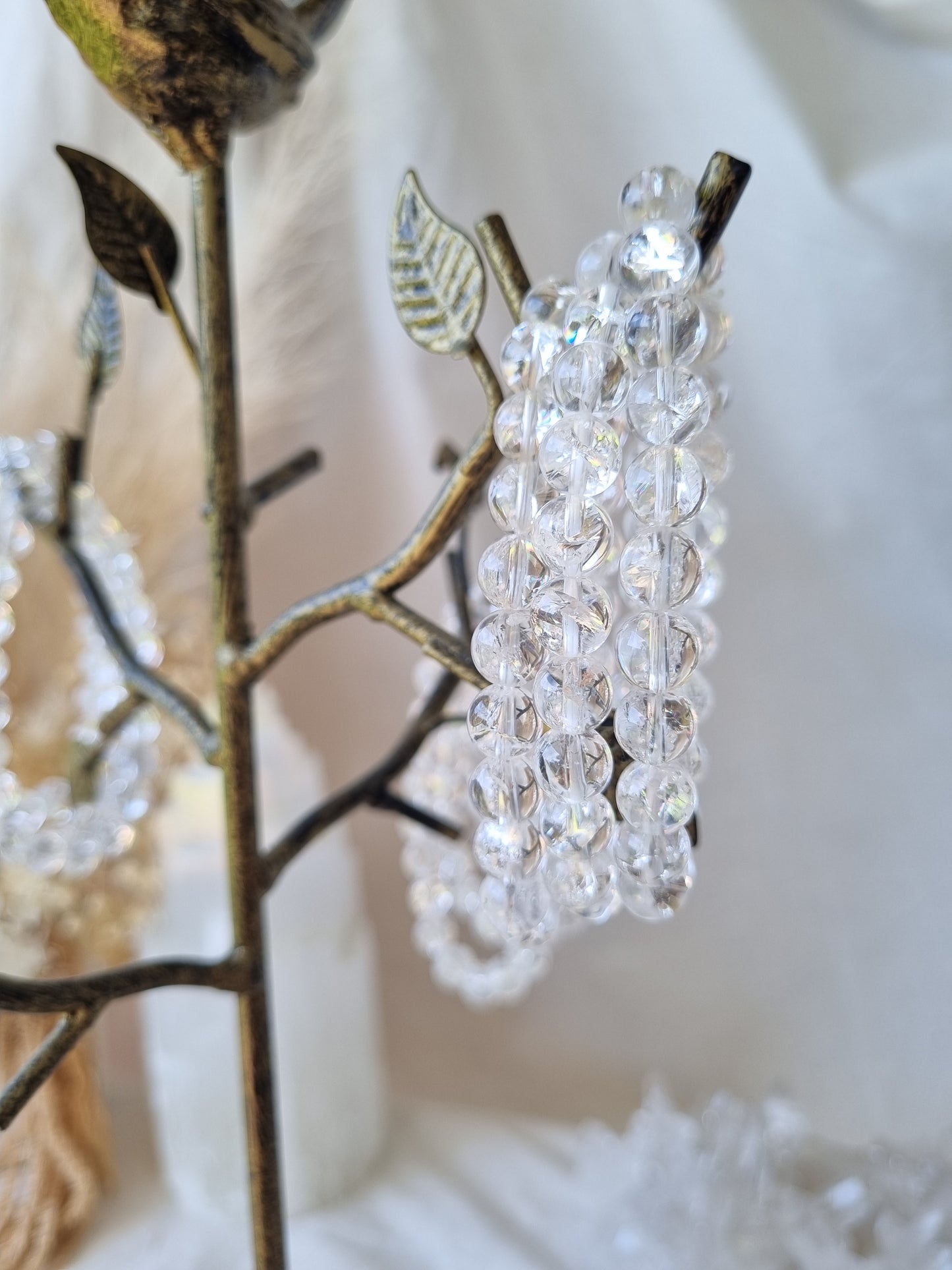 Clear Quartz Stretch Bracelet | 8mm