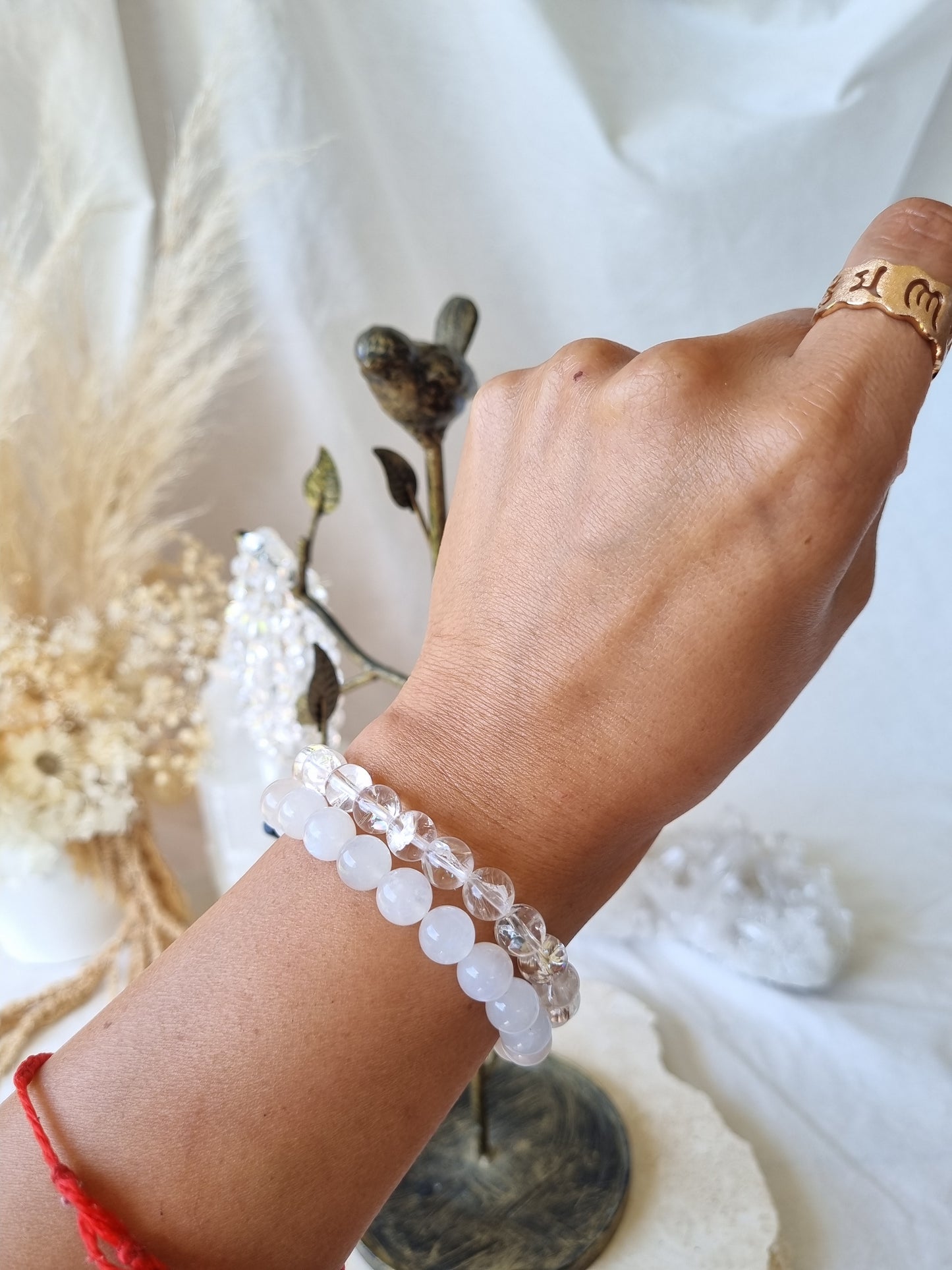 Clear Quartz Stretch Bracelet | 8mm